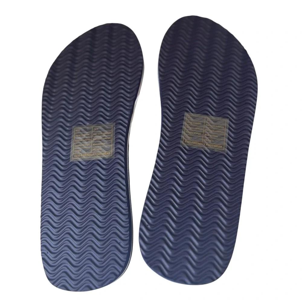 U.S. Polo Assn Womens Flip Flops 9-10 Navy Red Polka Dot Thong Sandals NWT NEW